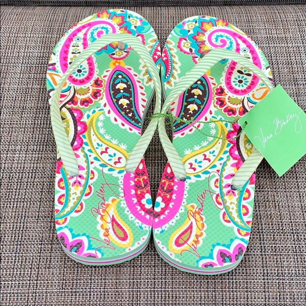 NWT Vera Bradley Tutti Frutti Flip-Flops For Women